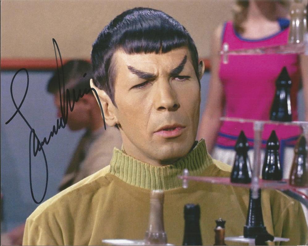 Leonard Nimoy signed Spock Star Trek colour 10 x 8 photo. Good condition. All signed items come with