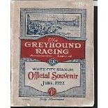 White City stadium greyhound racing official souvenir programme June 1927. Pages 37 to 42 have