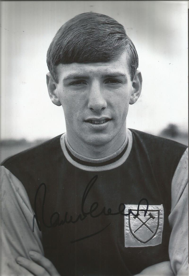 Martin Peters Signed West Ham United 8x12 Photo. Good condition. All signed items come with our