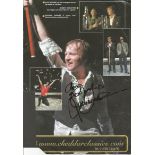 Richard Dormer signed magazine page. Poor condition as creases marks and corner cut out. Also