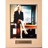 Kathleen Turner signed 10x8 colour photo. Mounted to approx. size 16x12. Good condition. All