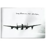 WW2 Lancaster Flt Eng Doug Packman signed photo 10 x 8 size. Good condition. All signed items come