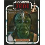 John Simpkin signed 10x8 colour photo of Klaatu from Return of the Jedi - Star Wars. Good condition.