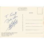 Kevin Keegan signed on reverse of Mirabelle Restaurant postcard. Good condition. All signed items