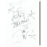 Jedward signed 12x8 A4 white sheet. John and Edward Grimes born 16 October 1991, known