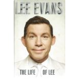 Lee Evans signed flyer inside The Life of Life hardback book. Few marks to dustjacket. Good