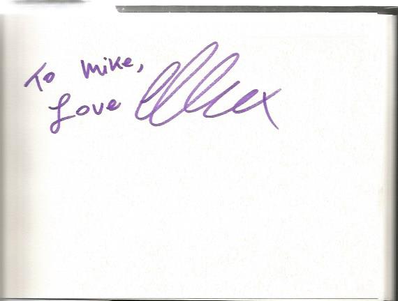 Autograph book containing 6x4 signed white cards. 30+ signatures. Dedicated to Mike/Michael. On - Image 2 of 5