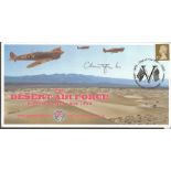 Christopher Lee signed Unusual cover produced to commemorate the Desert Air Force of World War