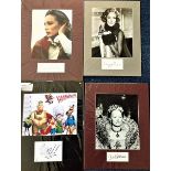 TV/Film mounted signature piece collection. 4 items. Signatures included are Kristin Scott Thomas,