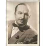 Xavier Cugat signed 7x5 sepia photo. 1 January 1900 - 27 October 1990 was a Spanish-American