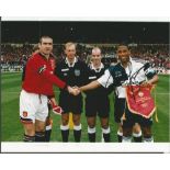 John Barnes Signed 1996 Liverpool 8x10 Press Photo. Good condition. All signed items come with our
