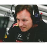 Christian Horner signed 10x8 colour photo. Team Principal of the Red Bull Racing Formula One team, a