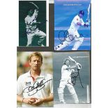 Cricket signed photo collection. 16 photos. Mainly 6x4 colour. Signatures include Fred Truman, Kevin