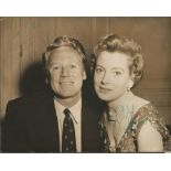 Deborah Kerr and Van Johnson signed 10x8 vintage photo. They appeared together in The End of the