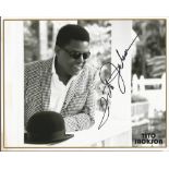 Tito Jackson signed 10x8 b/w photo. American singer-songwriter and guitarist. Jackson was an