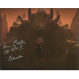 Tom Baker signed 10x8 colour photo as Bendu in Star Wars. He has added the character name of Bendu