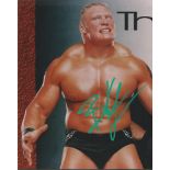 Brock Lesnar signed 10x8 colour photo. American professional wrestler and former mixed martial