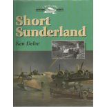 Multi signed Short Sunderland hardback book by Ken Delve. Signed by 9 on inside page inc ACM Peter