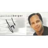 Gerhard Berger Signed Formula One Photocard. Good condition. All signed items come with our