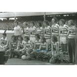 Signed 12 X 8 Football Photo Terry Conroy, Superb Image Depicting Shamrock Rovers All Ireland Team