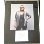 DJ signature pieces mounted below photos. 2 pieces signed by Tony Blackburn and the other by Zoe