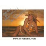 Melissa Jo Hunter Playboy Model Signed 8x12 Photo. Good condition. All signed items come with our