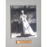 Derek Jacobi signed 10x8 b/w photo. Mounted to approx. size 16x12. Good condition. All signed