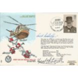 Luftwaffe aces Erich Rudorffer and Gerd Archgelis signed Blue Imps Air Display cover. Good