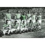 Signed 12 X 8 Football Photo Celtic 1967, Superb Image Depicting Celtic Players Lining Up For A Team