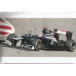 Pastor Maldonado signed 12x8 colour photo. Venezuelan professional racing driver, who competed in