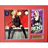 Denise Van Outen signed 12x8 colour photo as Maureen in Rent. Mounted to approx. overall size of