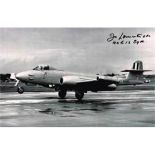 Jo Lancaster Meteor Test Pilot Signed 12 X 8 photo. Good condition. All signed items come with our