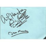 Brian Poole, Chip Hawkes and Dave Munday of The Tremeloes signed album page. Good condition. All