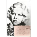 Glenda Farrell small signature piece with 10x8 b/w photo. American actress of film, television,