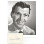 Dennis Day small signature piece with 10x8 b/w photo. American singer, radio, television and film
