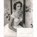 Dana Wynter small signature piece attached to 10x8 b/w photo. German born English actress. Good