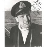 Donald Sinden signed 10x8 b/w photo. English actor in theatre, film, television and radio as well as