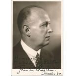 Jean du Chastain, pianist signed 6 x 4 black and white portrait photo dated 1940. Good Condition.