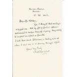 Niall W Campbell Arundel Castle handwritten letter 1906. Good Condition. All signed items come