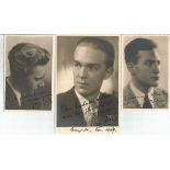 Classical Music collection. Six signed photos from 1930s. We do not know who they are. Autographs