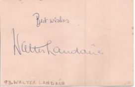 Rawicz and Landauer signed album page. They were an immensely popular piano duo team that