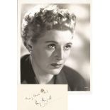 Hy Hazell signed album page with 10x8 b/w photo. British actress of theatre, musicals and revue.