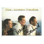 Die Jungen Tenore signed colour promotional postcard. Good Condition. All signed items come with our