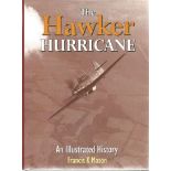 Multi signed The Hawker Hurricane hardback book by Francis K Mason. Signed on bookplate by 11