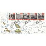 20 WW2 Typhoon Tempest pilots signed 1994 D Day FDC. Signed at the Shoreham Air show, includes Frank