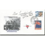 Gus Lundquist US test pilot signed on 2001 US FDC comm. Guss 1946 Cleveland Air Race win. Good