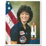 Sally Ride NASA Space Shuttle astronaut signed 10 x 8 colour photo, inscribed to John. Good