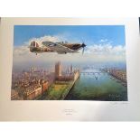 World war 2 Battle of Britain aviation print.30x24 Coloured print Guardian of the realm by the