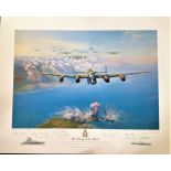 World war 2 aviation print.29x23 Coloured Print The sinking of the Tirpitz by the artist Frank