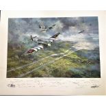 World war 2 Battle of Britain aviation print. 29x23 Coloured Print The official Normandy veterans